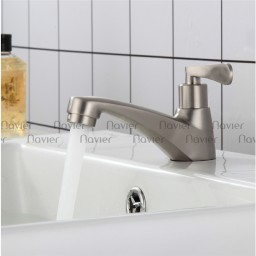 Vòi lavabo lạnh van dẹp inox304 Navier NV-721L