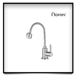 Vòi chén nóng lạnh cần mềm inox304 Navier NV-210