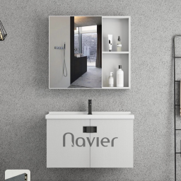 Bộ Tủ Lavabo Kèm Tủ Gương Nhôm Tổ Ong Cao Cấp Navier  NV-T23023