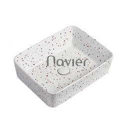 Chậu Lavabo Đặt Bàn Hình Chữ Nhật Ngũ Sắc Navier NV-425NS