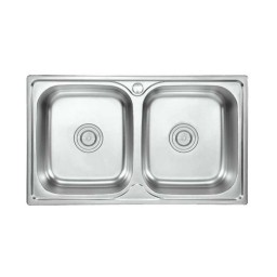 Chậu rửa chén inox201 2 hộc Navier NV-7843D