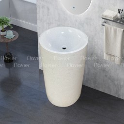 Chậu Lavabo Trụ Chất Liệu Đá Mài Cao Cấp Navier NV-466