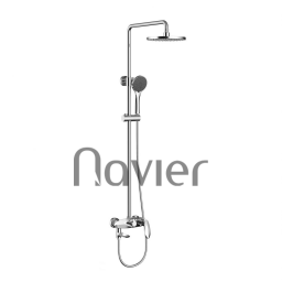 Sen cây tắm nóng lạnh đồng thau xi mạ Crome thân tròn Navier NV-7110S