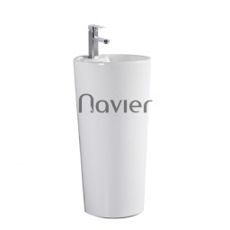 Chậu Lavabo Trụ Đứng Đặt Sàn Trắng NV-343