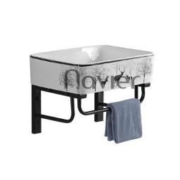 Chậu Lavabo Vuông Nai Treo Tường Navier NV-433V