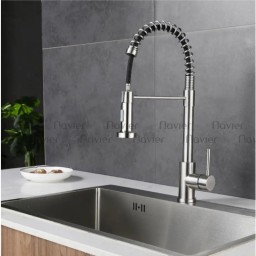 Vòi Rửa Chén Đồng Thau Lò Xo Kép Inox 304 Navier NV-214