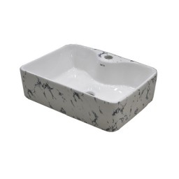 Chậu lavabo đặt bàn hoa văn vết nhớt vuông cao cấp Navier NV-417