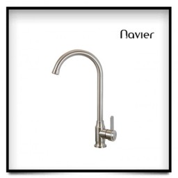 Vòi chén nóng lạnh thân tròn inox 304 Navier NV-206S