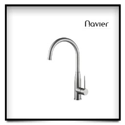 Vòi chén nóng lạnh thân tròn tay gạt nhọn inox304 Navier NV-207