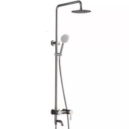 Sen cây tắm đứng nóng lạnh củ tròn lệch inox 304 Navier NV-805