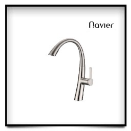 Vòi chén nóng lạnh uốn cả thân inox304 Navier NV-209