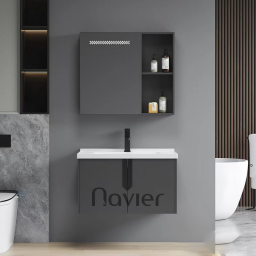 Bộ Tủ Lavabo Kèm Tủ Gương Nhôm Tổ Ong Cao Cấp Navier NV-TL5219-60