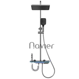 Sen Cây Tắm Nóng Lạnh Đồng Thau Mạ PVD Led Hiển Thị Nhiệt Độ Cao Cấp Navier NV-892 