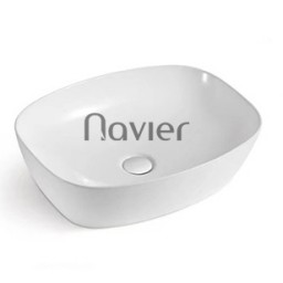 Chậu Lavabo Đặt Bàn Sứ Trắng Cao Cấp Navier NV-326