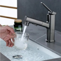 Vòi Lavabo Nóng Lạnh Đầu Rút Navier NV-632