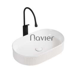 Chậu Lavabo Đặt Bàn Màu Trắng Cao Cấp Navier NV-390