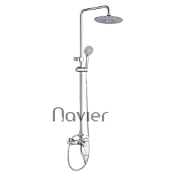 Sen Cây Tắm Nóng Lạnh Tay Sen Tăng Áp Đồng Thau Mạ Crome Navier NV-824