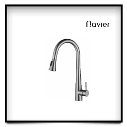 Vòi chén nóng lạnh thân tròn đầu tháo rời inox304 Navier NV-208