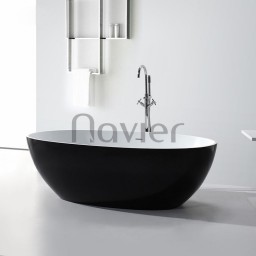 Bồn Tắm Nằm Oval Màu Đen Chất Liệu Acrylic Navier NV-1505