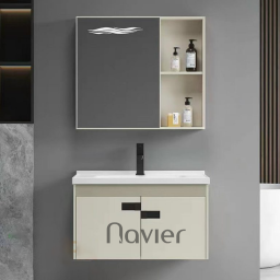 Bộ Tủ Lavabo Kèm Tủ Gương Nhôm Tổ Ong Cao Cấp Navier NV-TL5213-60