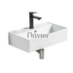 Chậu Lavabo Vuông Treo Tường Cao Cấp Navier NV-400L