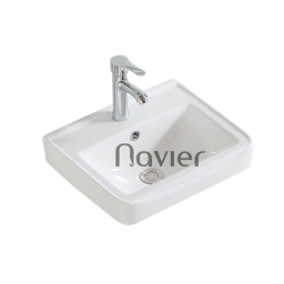 Chậu Lavabo Treo Tường Men Sứ Cao Cấp Navier NV-318